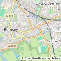 Map of Romsey, Hampshire