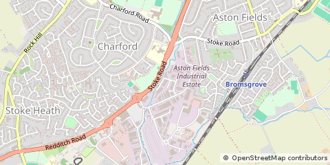 Map of Bromsgrove, Worcestershire