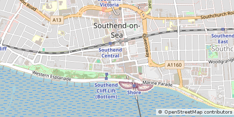Map of Southend-on-SEA