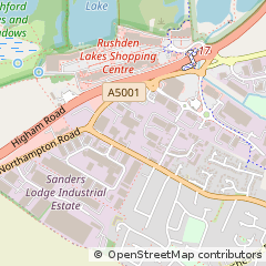 Map of Rushden, Northamptonshire