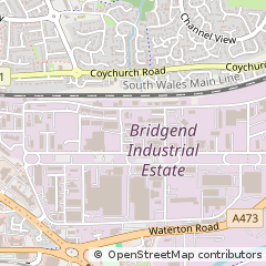 Map of Bridgend MID Glamorgan