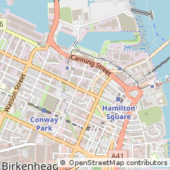 Map of Birkenhead, Merseyside