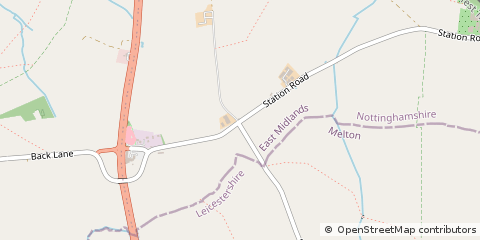 Map of Melton Mowbray, Leicestershire