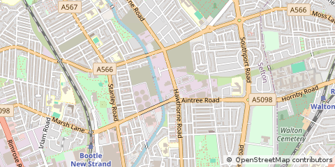 Map of Bootle, Merseyside