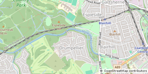 Map of Coatbridge