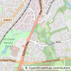 Map of Cannock, Staffordshire