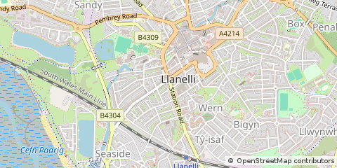 Map of Llanelli, Carms