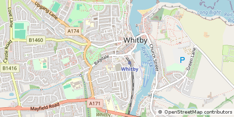 Map of Whitby, North Yorkshire