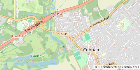 Map of Cobham, Surrey