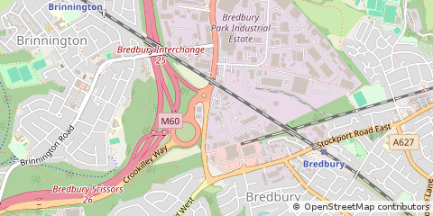 Map of Stockport, Cheshire
