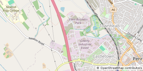 Map of Penrith, Cumbria