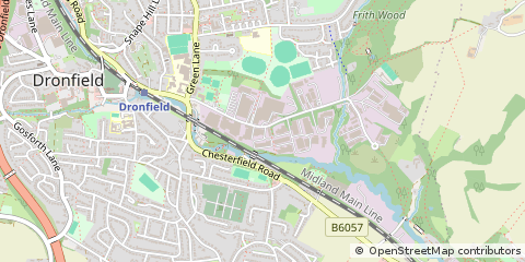 Map of Dronfield, Derbyshire