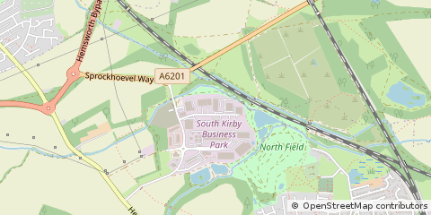 Map of Pontefract, West Yorkshire