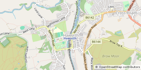 Map of Keighley, West Yorkshire