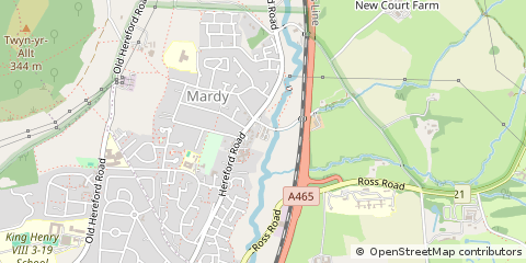 Map of Abergavenny
