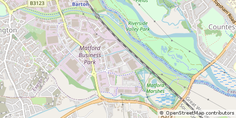 Map of Exeter, Devon