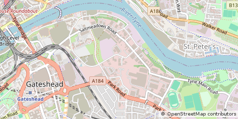 Map of Gateshead