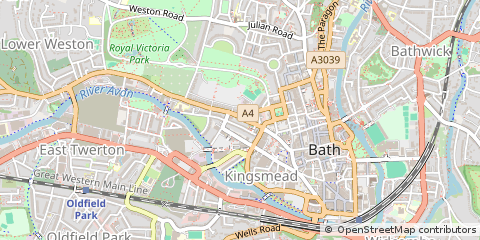 Map of Bath, Somerset
