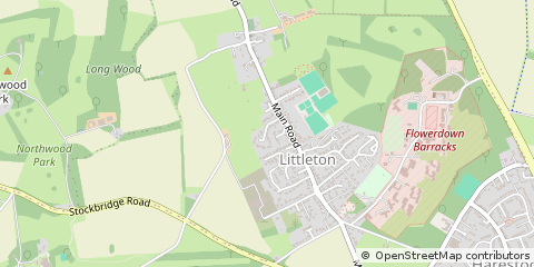 Map of Winchester, Hampshire