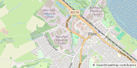 Map of Flint, Flintshire