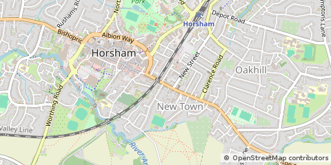 Map of Horsham