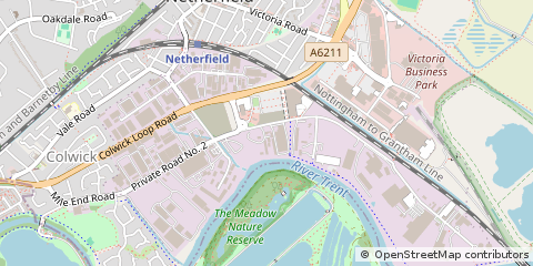 Map of Nottingham, Nottinghamshire