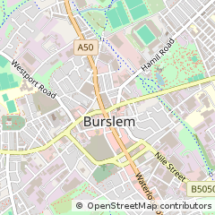 Map of Stoke on Trent, Staffordshire