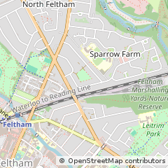 Map of Feltham, Middlesex