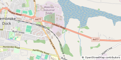 Map of Pembroke Dock, Pembrokeshire