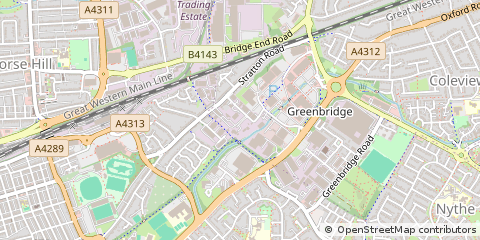 Map of Swindon, Wiltshire