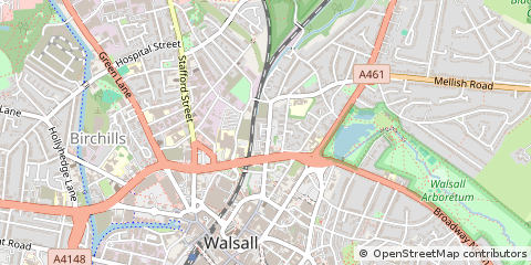 Map of Walsall