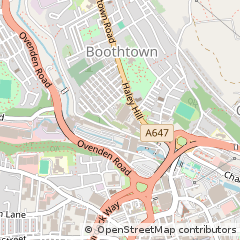 Map of Halifax, West Yorkshire