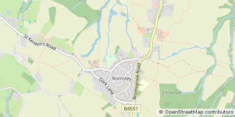 Map of Romsley, Halesowen