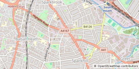 Map of Birmingham, West Midlands