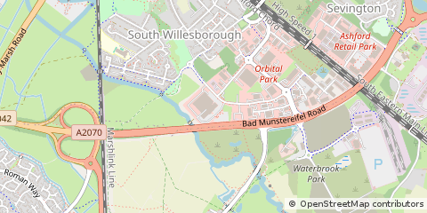 Map of Ashford, Kent