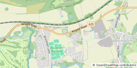 Map of Betchworth, Surrey
