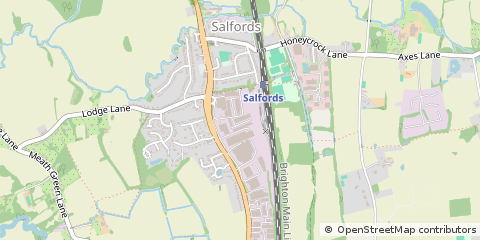 Map of Salfords, Surrey