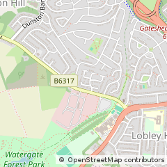 Map of Gateshead