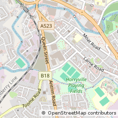Map of Ballymena, Co Antrim
