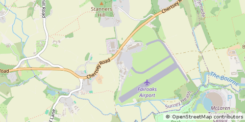 Map of Chobham, Surrey