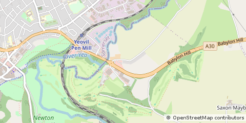 Map of Yeovil, Somerset