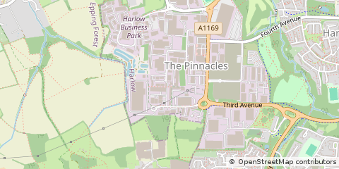 Map of Harlow, Essex
