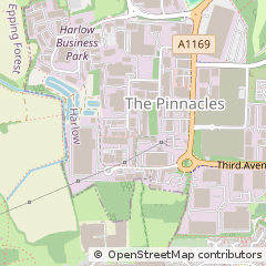 Map of Harlow, Essex
