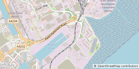 Map of Cardiff, South Glamorgan