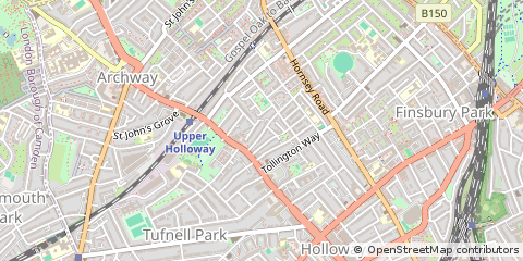 Map of Upper Holloway, London