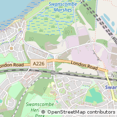 Map of Swanscombe, Kent