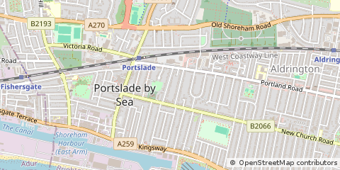 Map of Hove, East Sussex