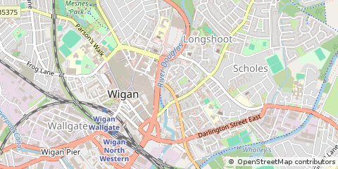 Map of Wigan, Lancashire