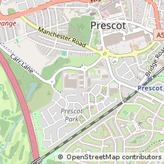 Map of Prescot, Merseyside
