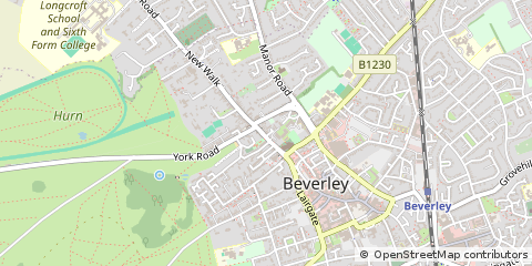 Map of Beverley, North Humberside